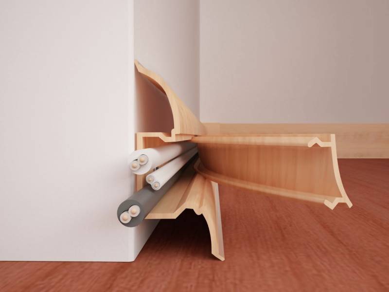 Плинтус пластиковый KЛАССИК 55 