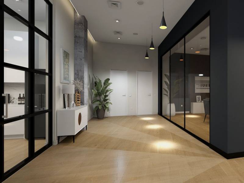 Линолеум под ламинат с фаской.